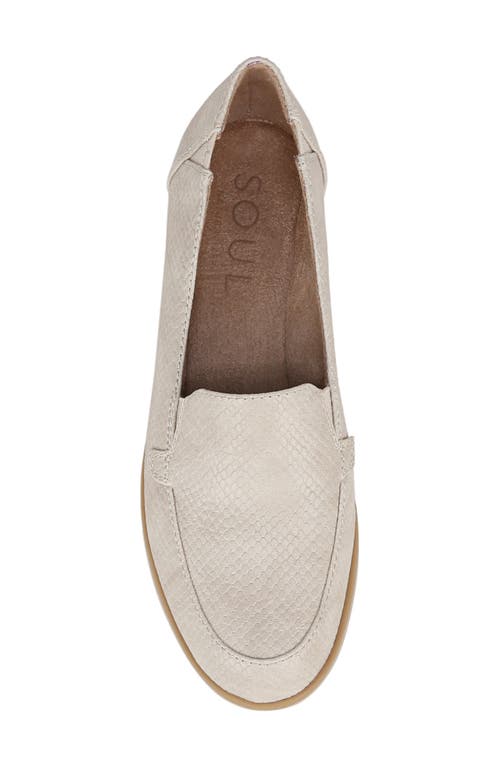 Soul Naturalizer Idea Moc Womens Faux Leather Slip On Loafers In Light Beige Faux Leather