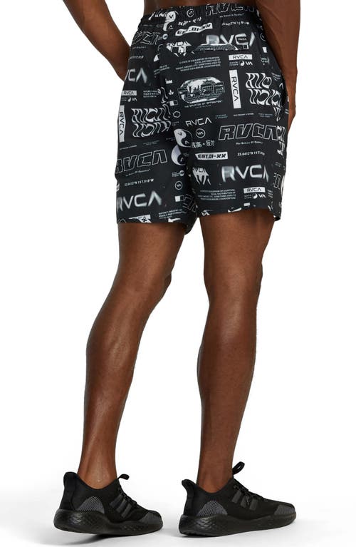 Shop Rvca Yogger Stretch Athletic Shorts In All Brand All Over