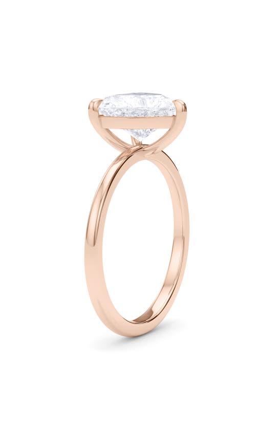 Hautecarat Heart Cut Lab Created Diamond 18k Gold Ring In 18k Rose Gold