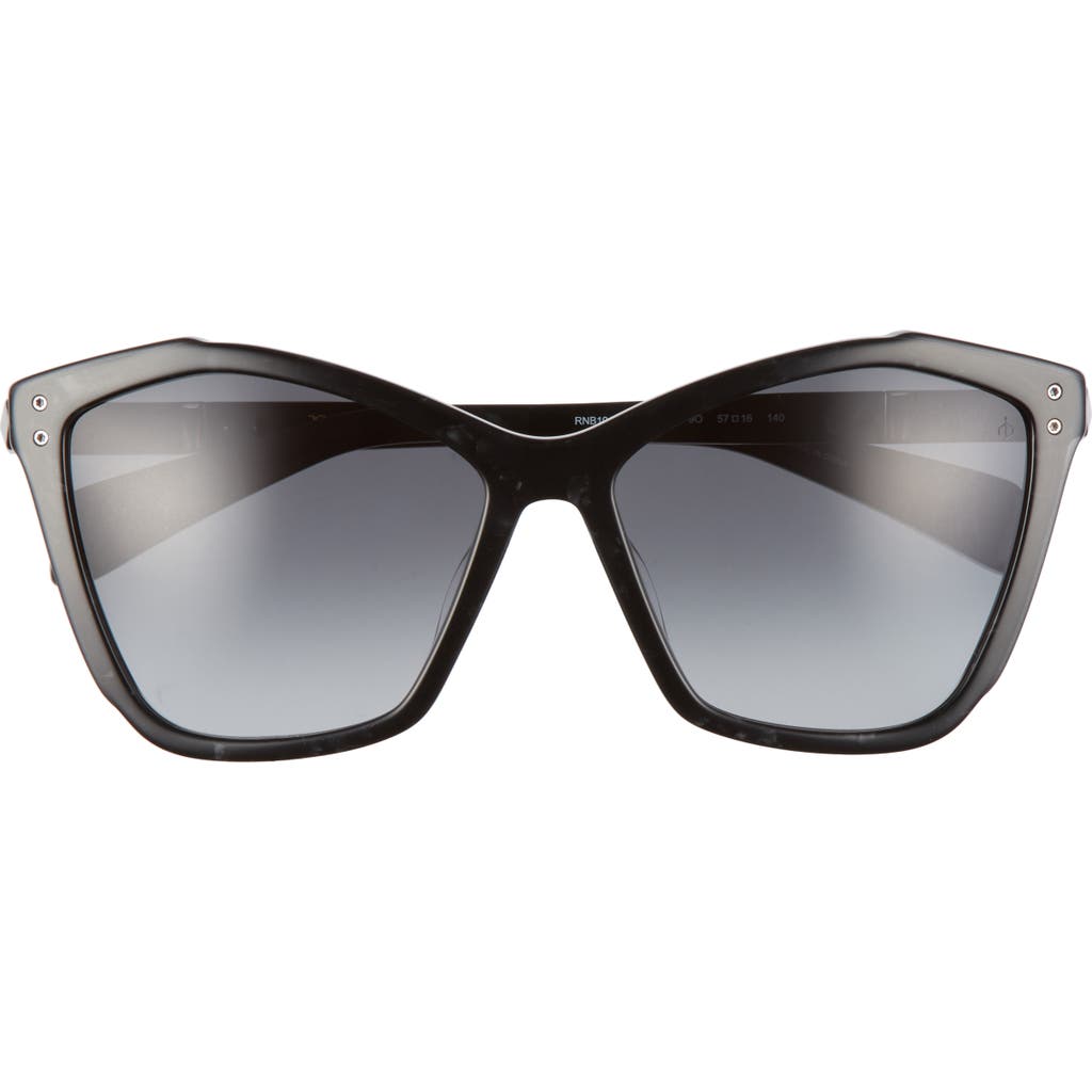 Rag & Bone 57mm Cat Eye Sunglasses In Black