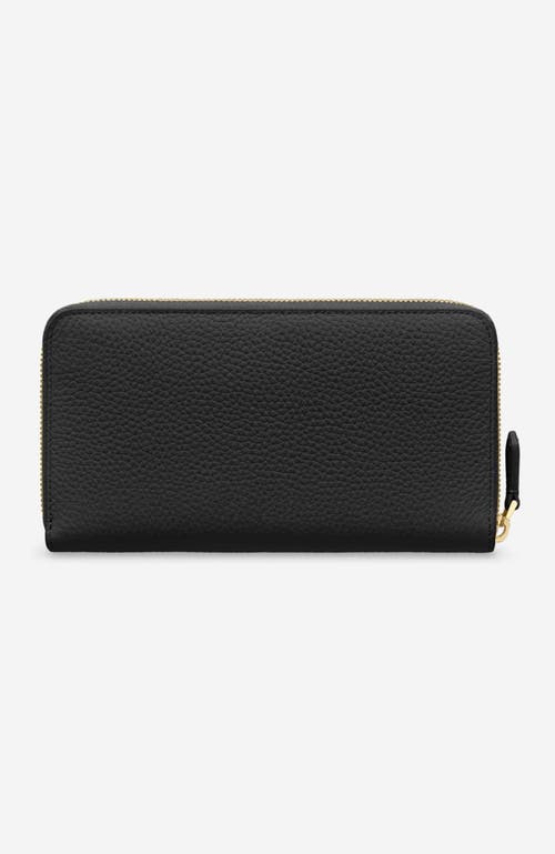 Maison De Sabre Maison De Sabré Long Leather Zip Wallet In Pomegranate Caviar