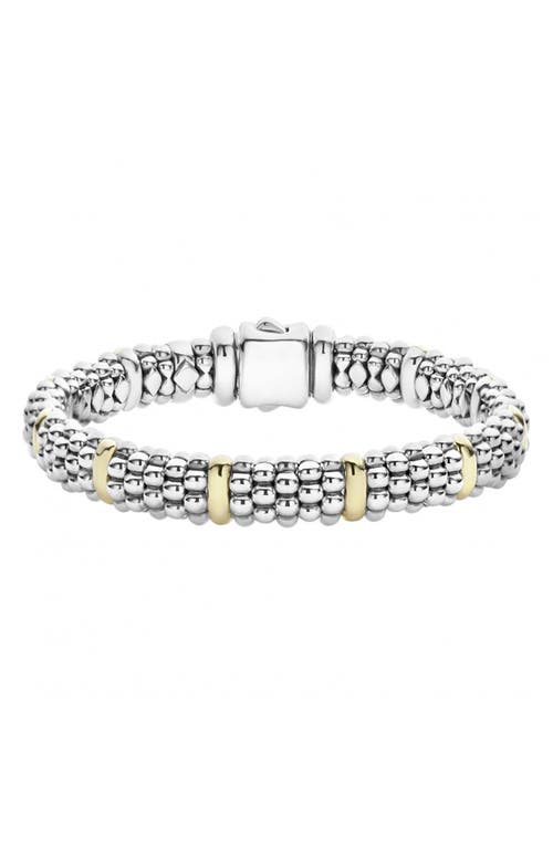 Lagos Oval Rope Caviar Bracelet In Silver/gold