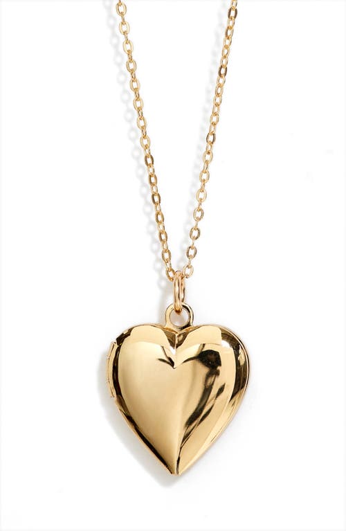 Roxy Heart Locket Necklace in Gold