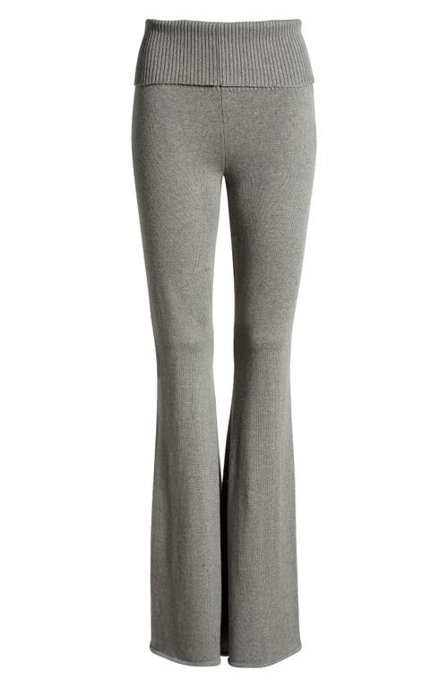 Shop Florence By Mills Foldover Cotton Blend Leggings In Heather Grey