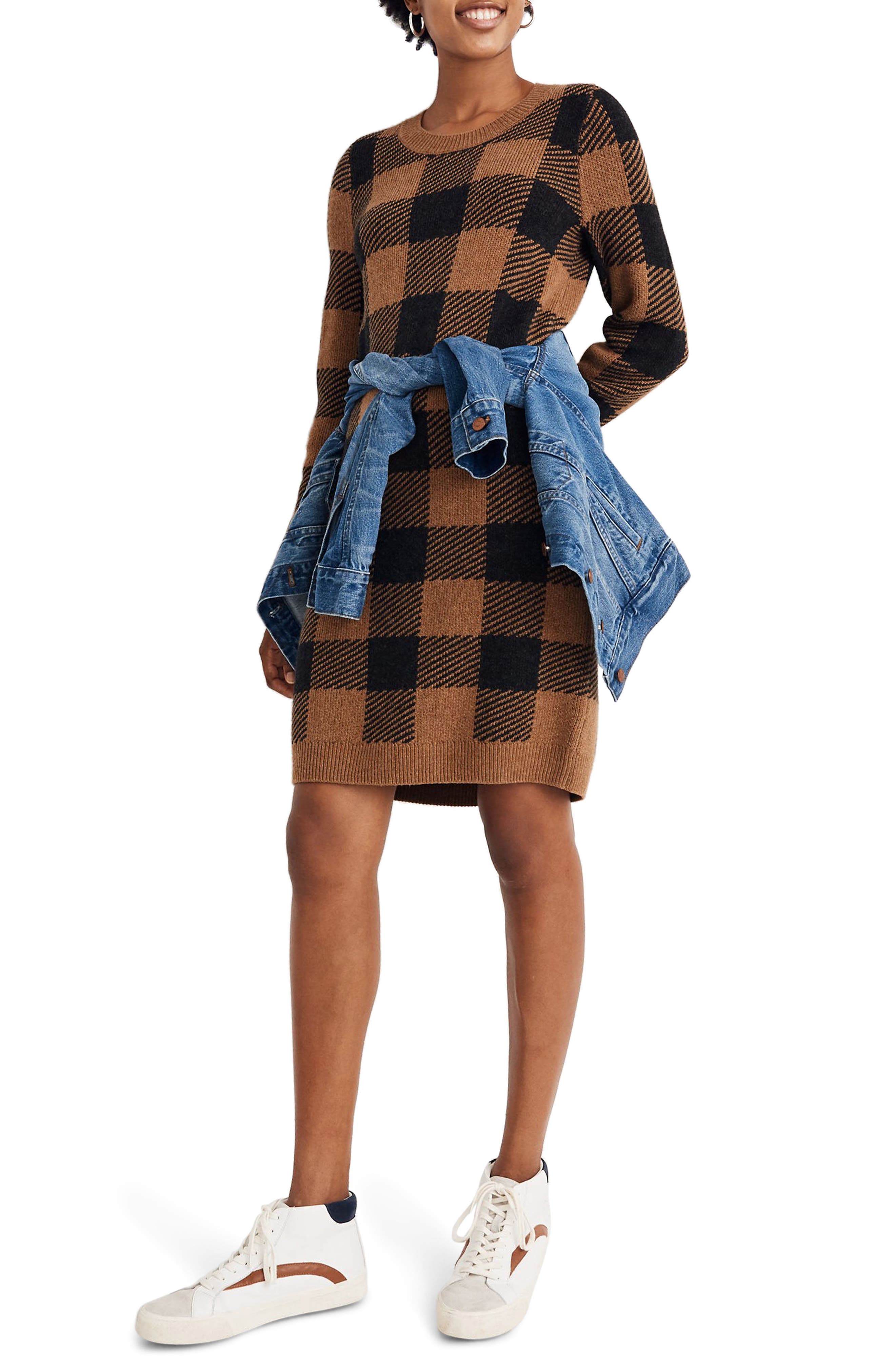 madewell buffalo check sweater