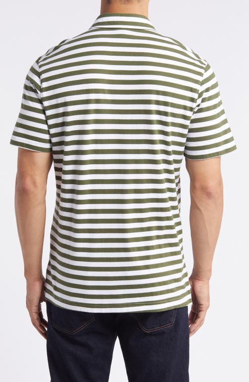 Shop Ag Bryce Stripe Polo In True White/new Spruce