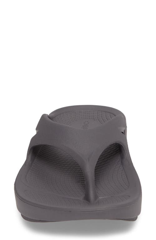 Oofos Gender Inclusive Ooriginal Sandal In Slate