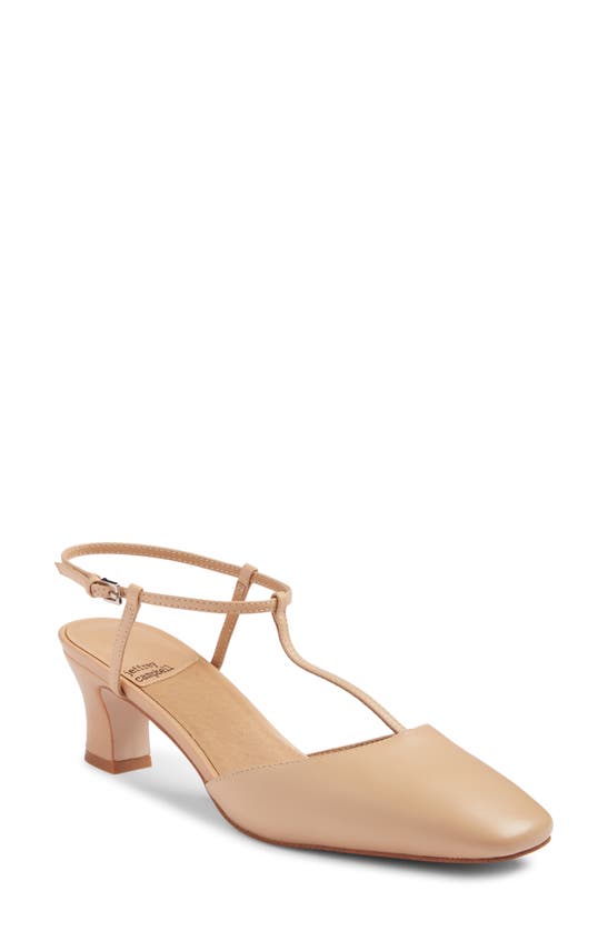 Shop Jeffrey Campbell Chantall Ankle Strap Pump In Beige