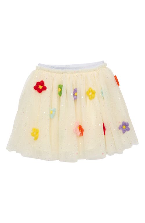 Lola & the Boys Kids' 3D Daisy Tulle Skirt in White