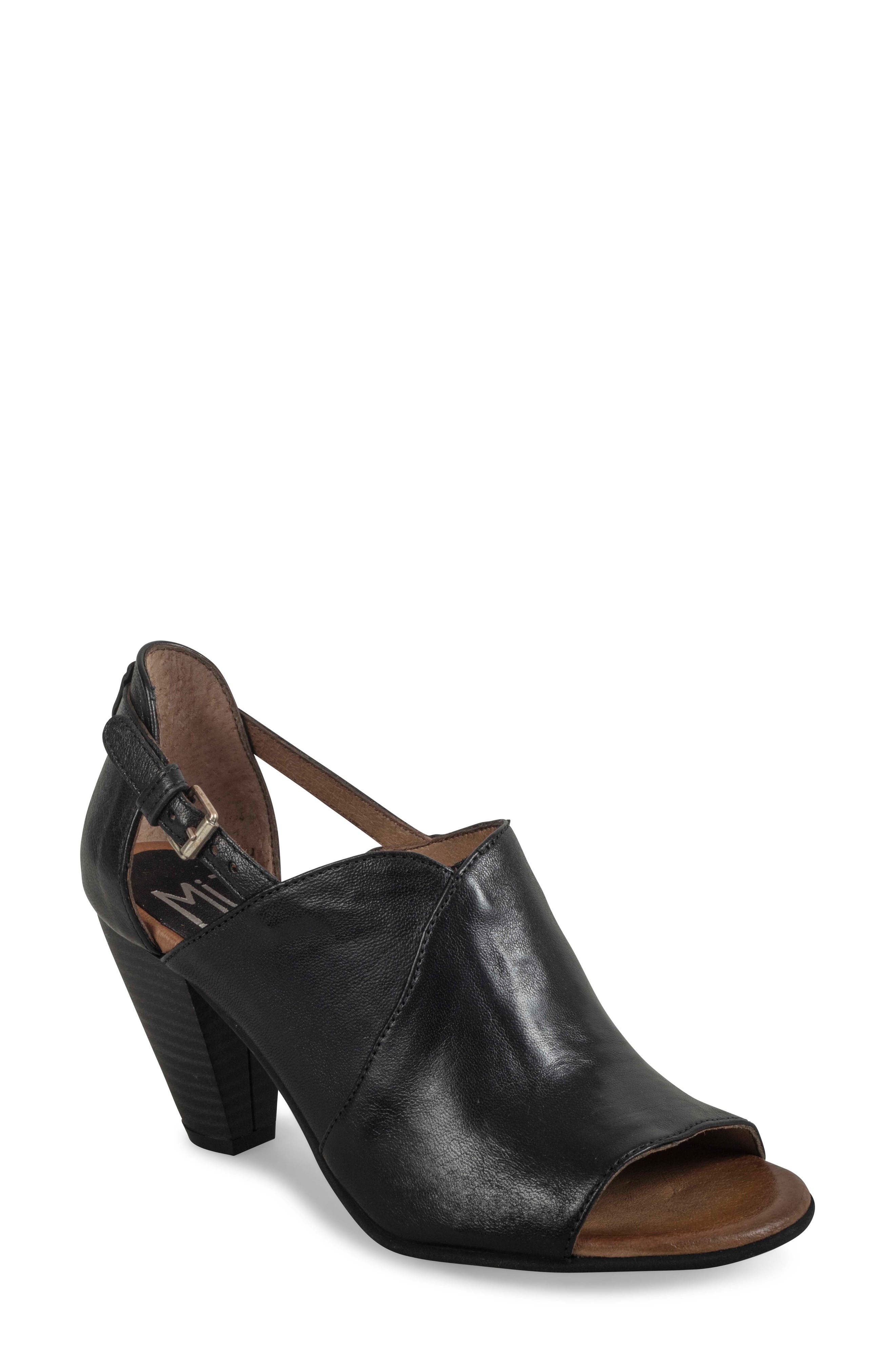 Miz Mooz Margo Open Toe Pump Black