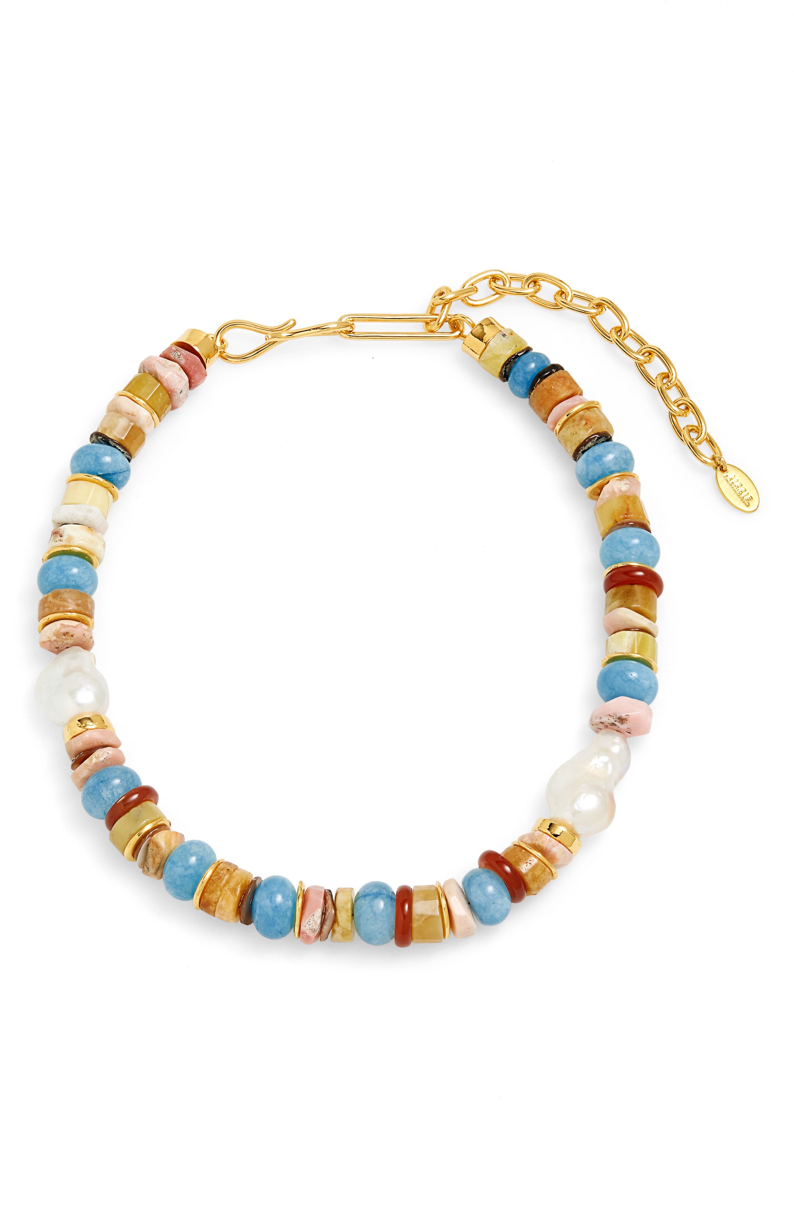 Lizzie Fortunato Botanic Beaded Necklace in Multi at Nordstrom