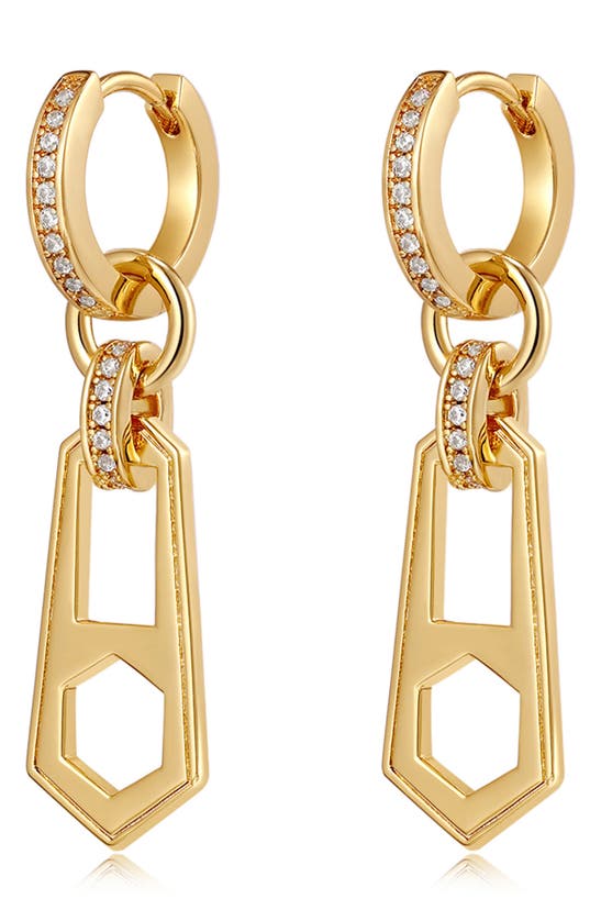 Luv Aj Mini Zipper Huggie Hoop Earrings In 14k Gold Plated