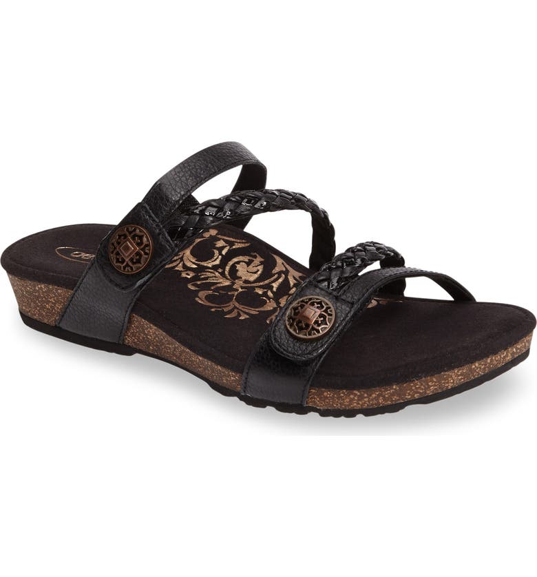 Aetrex Janey Braided Slide Sandal (Women) | Nordstrom