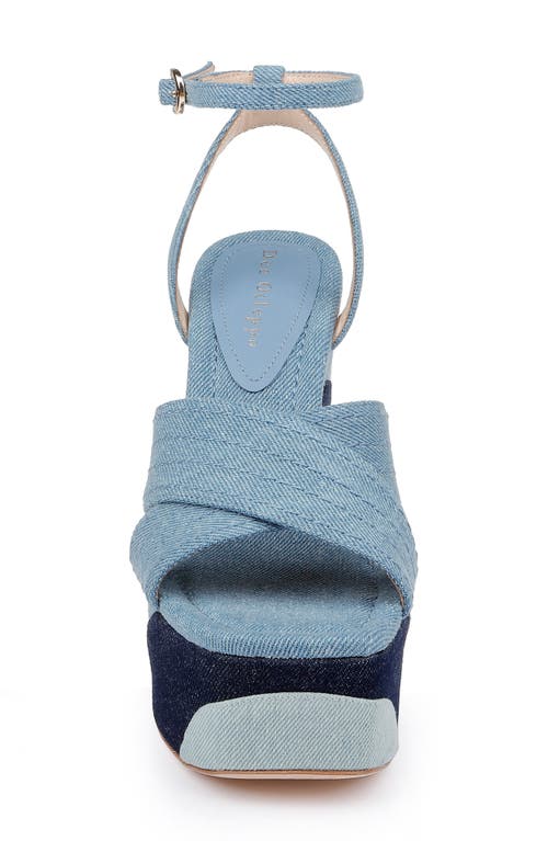 Shop Dee Ocleppo Havana Platform Sandal In Blue Denim
