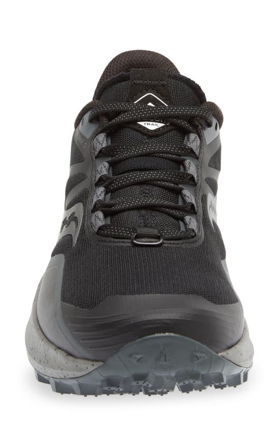 Saucony Peregrine 12 Trail Running Shoe In Black Charcoal