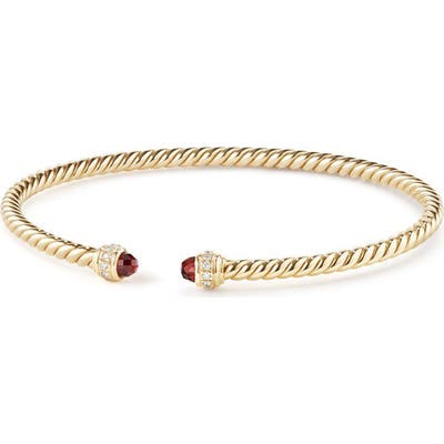 David Yurman Cable Spira Bracelet In 18K Gold With Diamonds, m