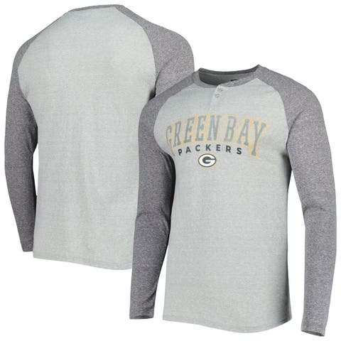 Men's Concepts Sport Heather Gray Philadelphia Eagles Ledger Raglan Long  Sleeve Henley T-Shirt