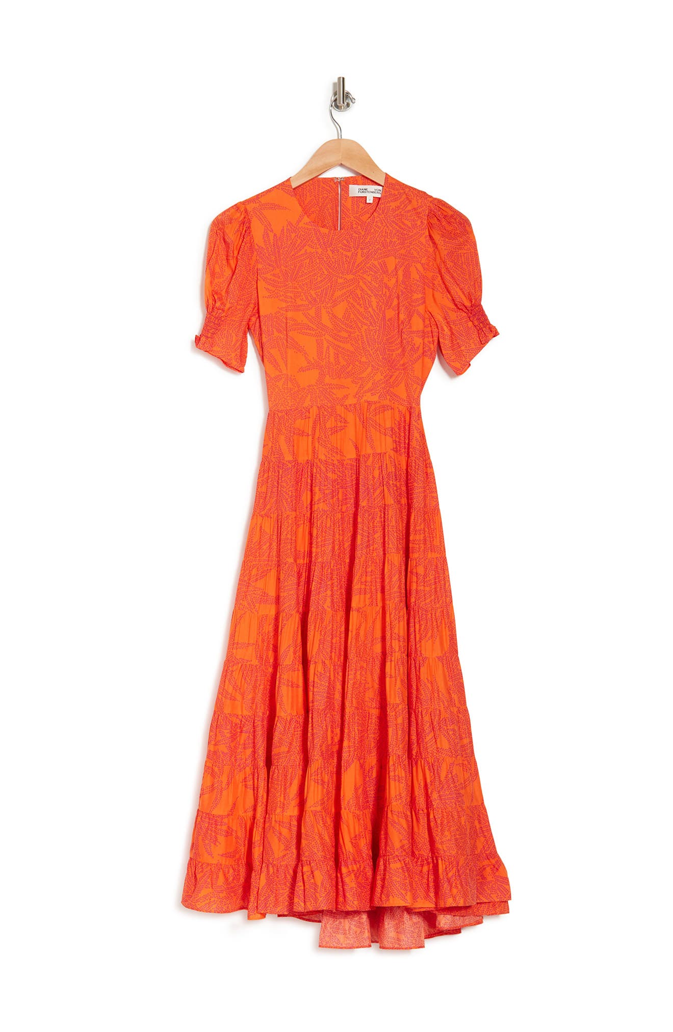 Diane Von Furstenberg Zadie Tie Back Midi Dress In Lepic Argo