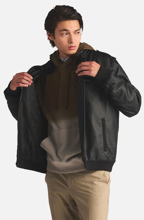 Shop Members Only Faux Leather Iconic Racer Jacket In Black