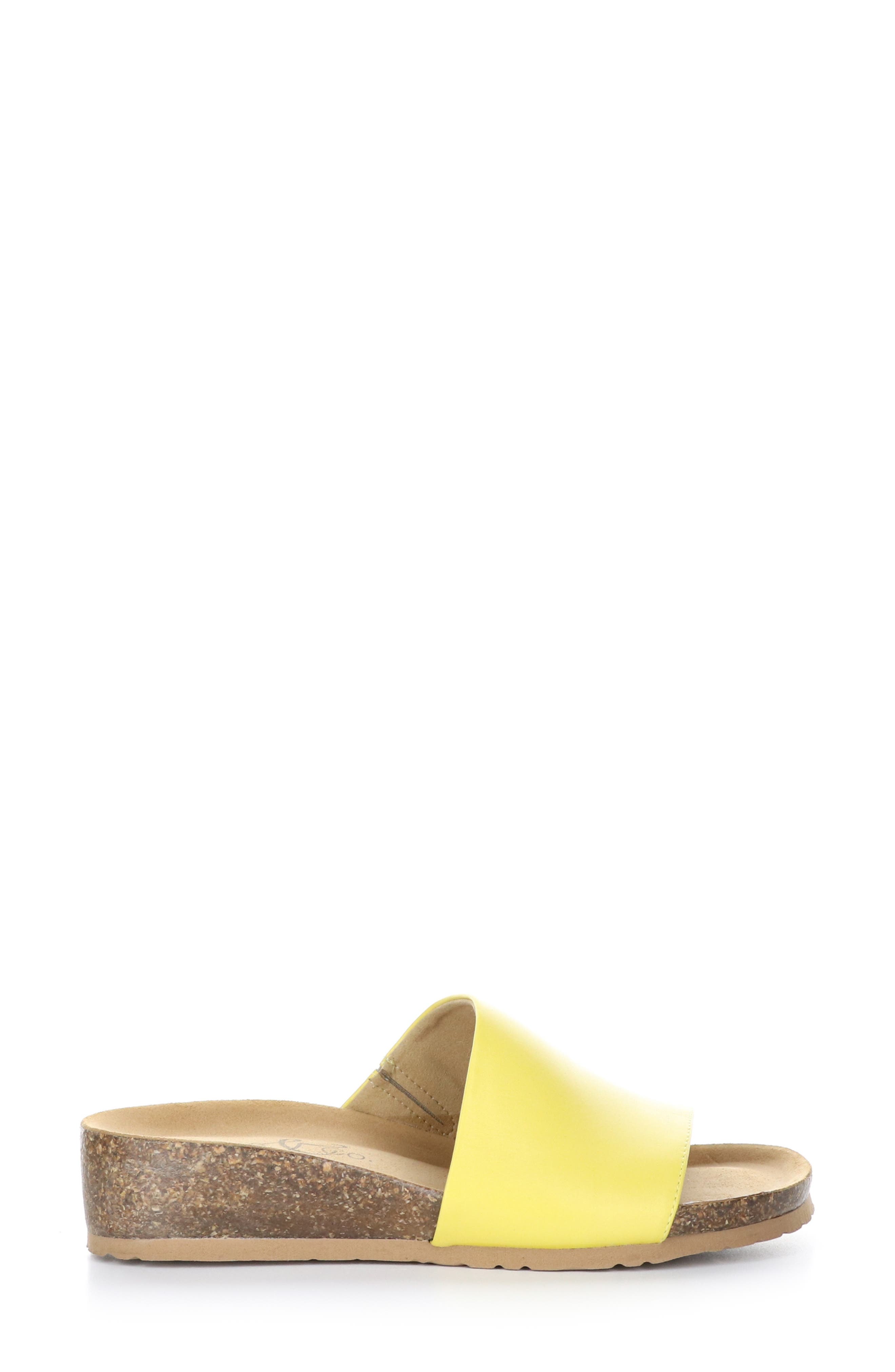 BOS. & CO. Lux Slide Sandal, Main, color, LEMON NAPPA
