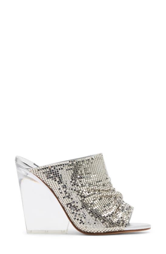 Shop Jessica Rich By Steve Madden Adrienne Wedge Slide Sandal In Silver Multi