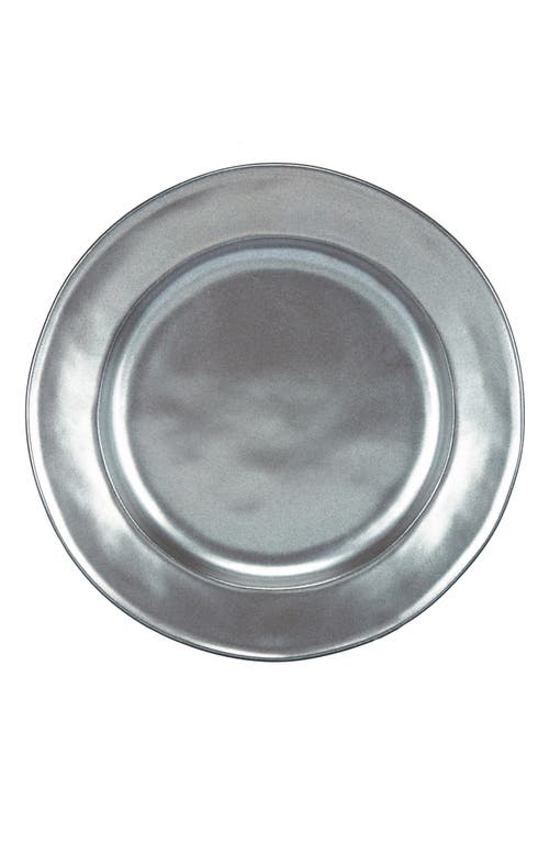Juliska Pewter Stoneware Round Dessert Plate In Pewter