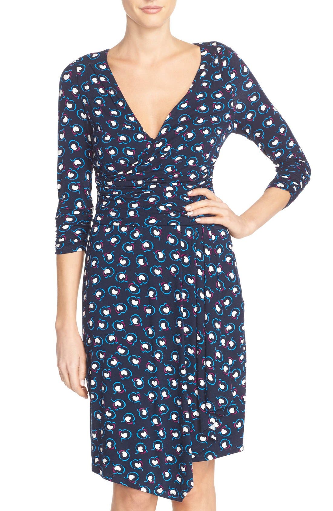 adrianna papell faux wrap dress
