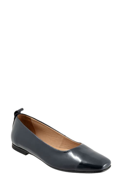 Shop Bueno Elizabeth Flat In Navy Patent