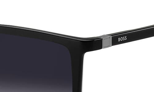 Shop Hugo Boss Boss 56mm Flat Top Sunglasses In Black