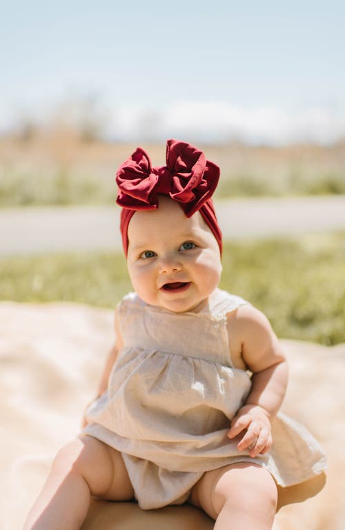 Baby Bling 2-pack Fab-bow-lous Headbands In Ruby/ivory