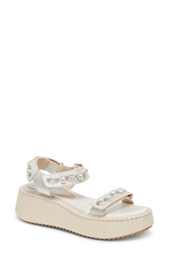 Dolce Vita Debra Platform Sandal In White