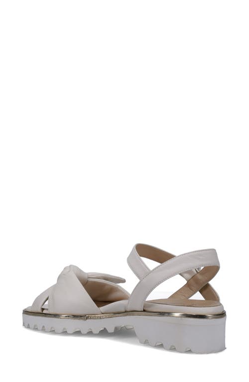 Ron White Cairi Leather Knot Ankle-strap Sandals In Ice