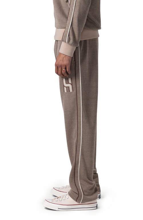 Shop Honor The Gift Geometric Jacquard Knit Track Pant In Brown