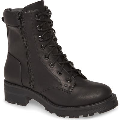 Mia Dean Combat Boot- Black
