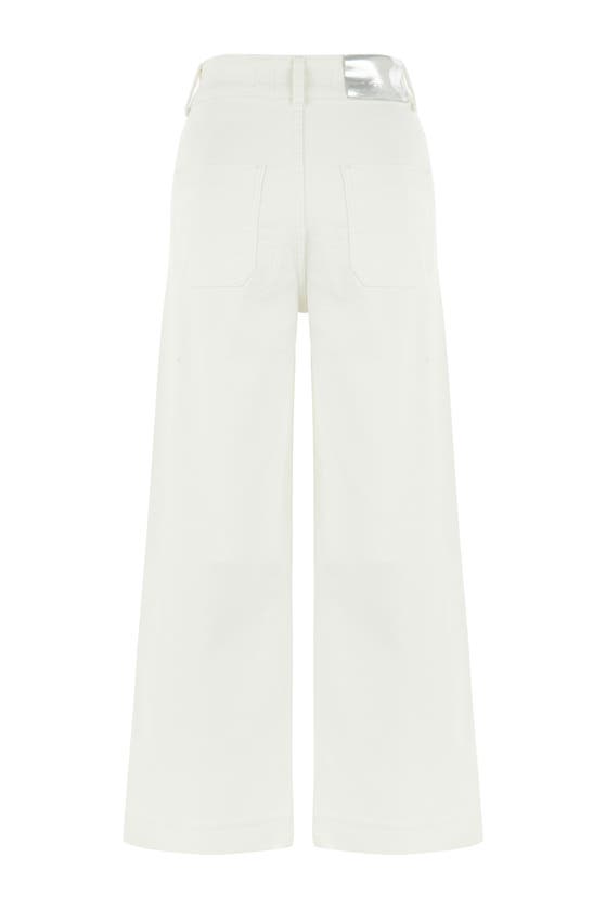 Shop Nocturne High Waisted Wide Leg Jeans In Ivory