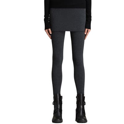 Allsaints Raffi Skirted Leggings, Grey