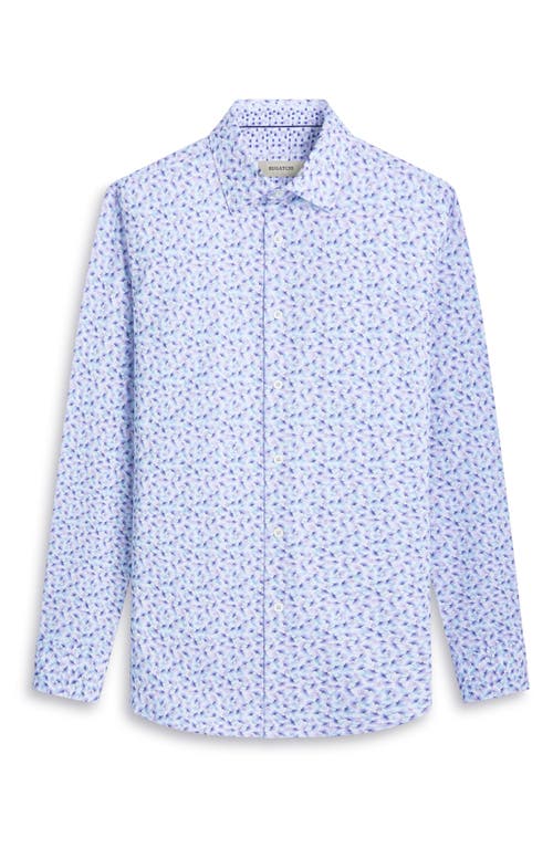 Shop Bugatchi Jimmy Ooohcotton® Abstract Print Button-up Shirt In Lilac