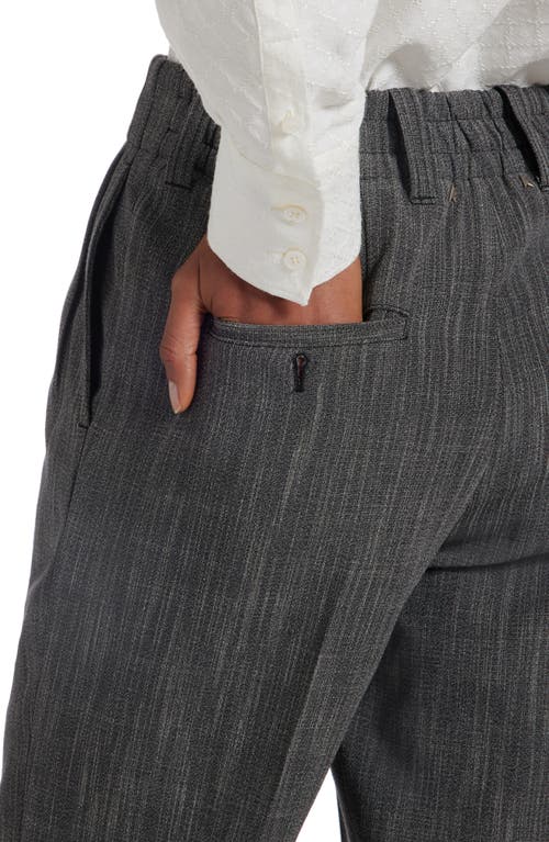 Golden Goose Journey Ws Pant Tapered High Waisted Wool Blend F In Grey/white