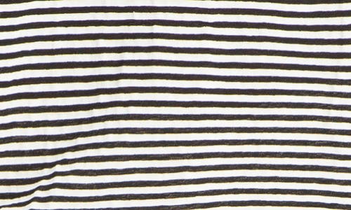 Shop Max Studio Stripe Tie Waist Top In Ivory/black