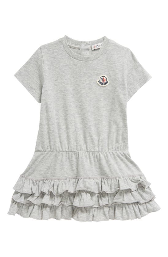 Moncler Babies' Kids' Tiered Ruffle T-shirt Dress In Grey
