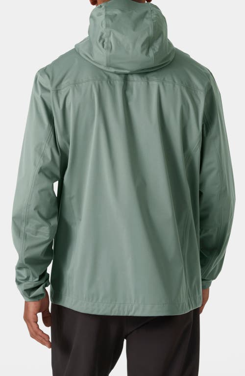 Shop Helly Hansen Momentum 3-layer Waterproof Jacket In 485 Grey Cactus