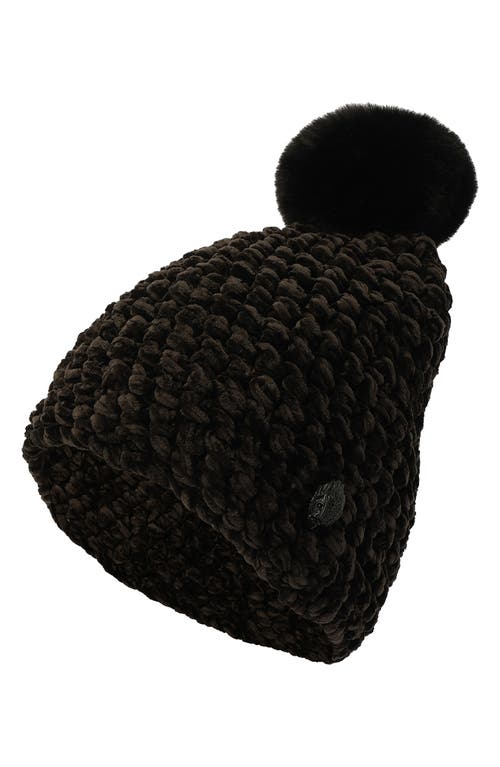 Kurt Geiger London Set Of Two Chunky Chenille Pompom Beanies In Black