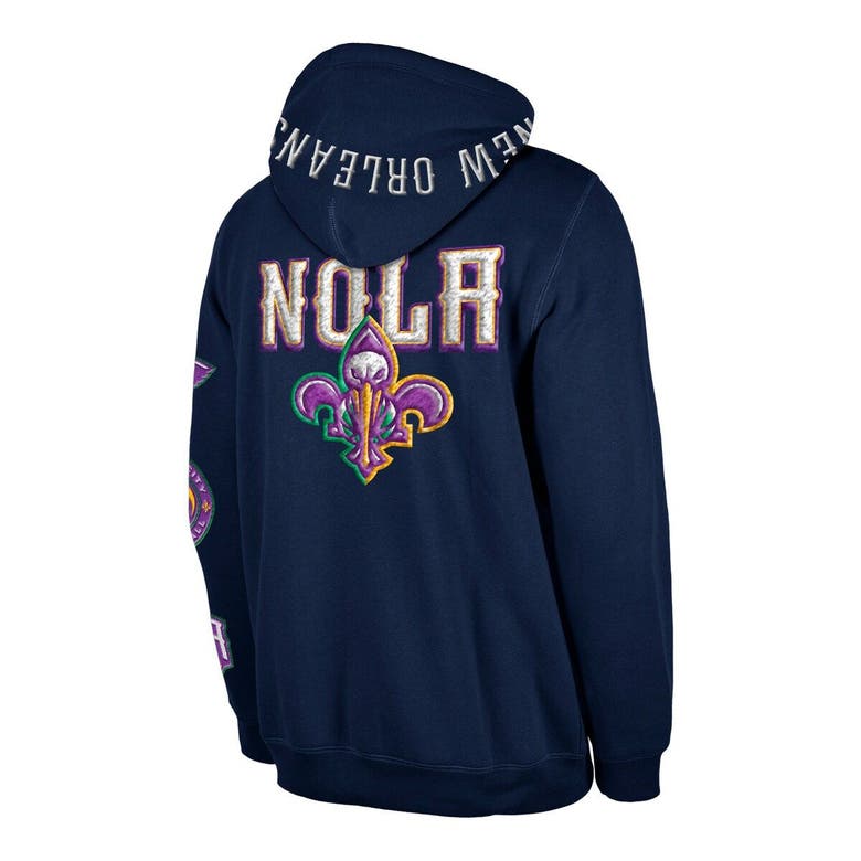 Men's New Era Navy Orleans Pelicans Pullover Hoodie Size: Small