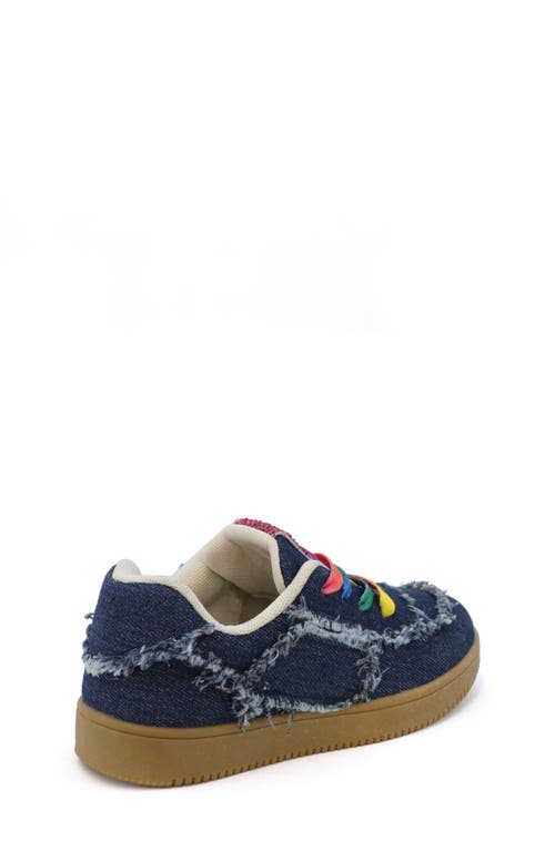 Yoki Kids' Madrid Distressed Denim Sneaker In Denim