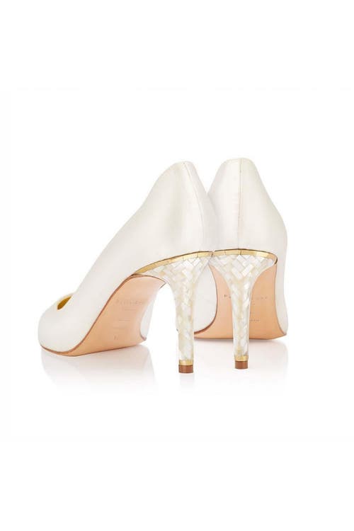 Shop Freya Rose Chelsea Pointed Toe Pearl Heel In Ivory