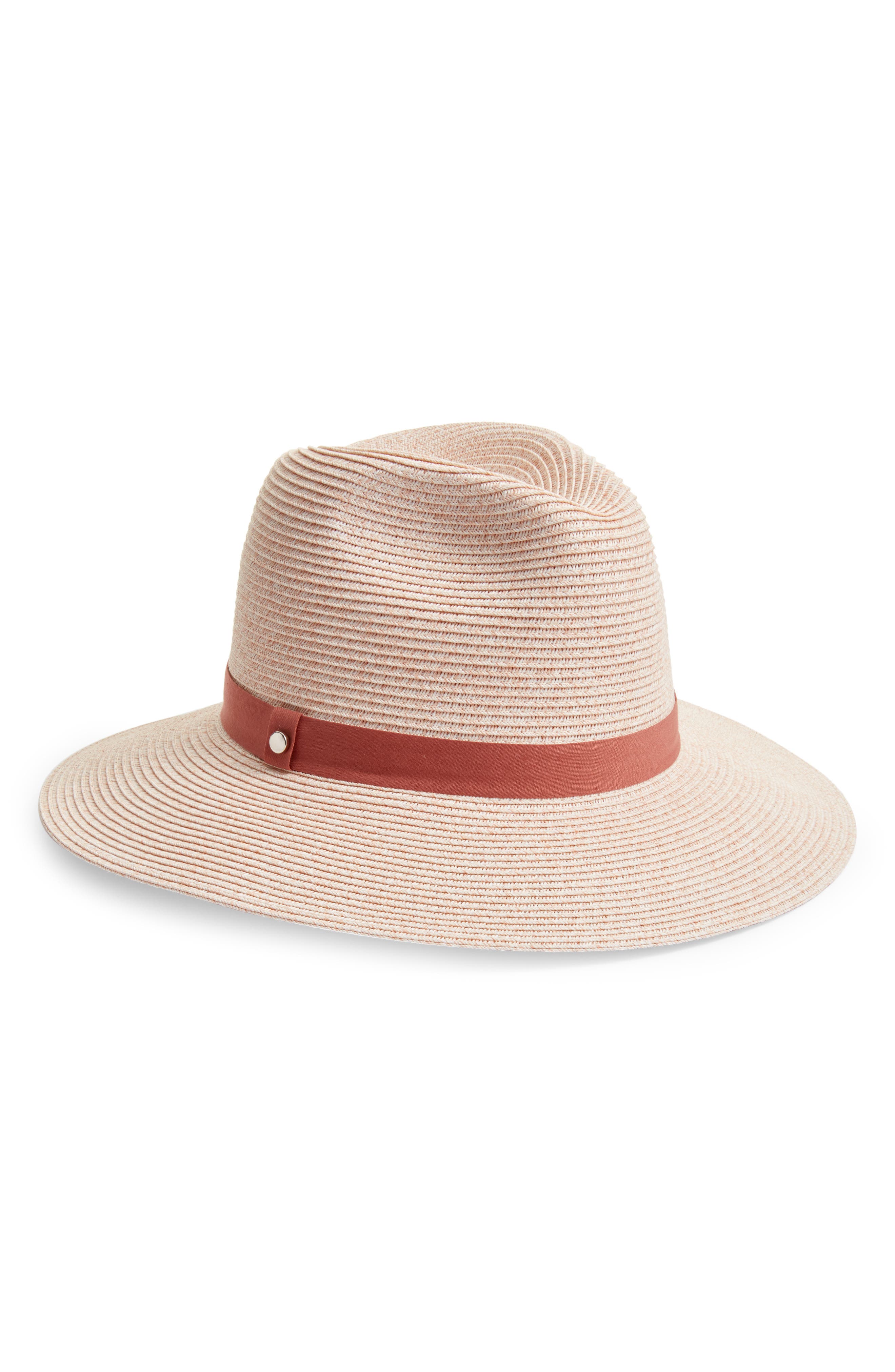 pink and beige Unique hand painted PINK DREAM fedora hat