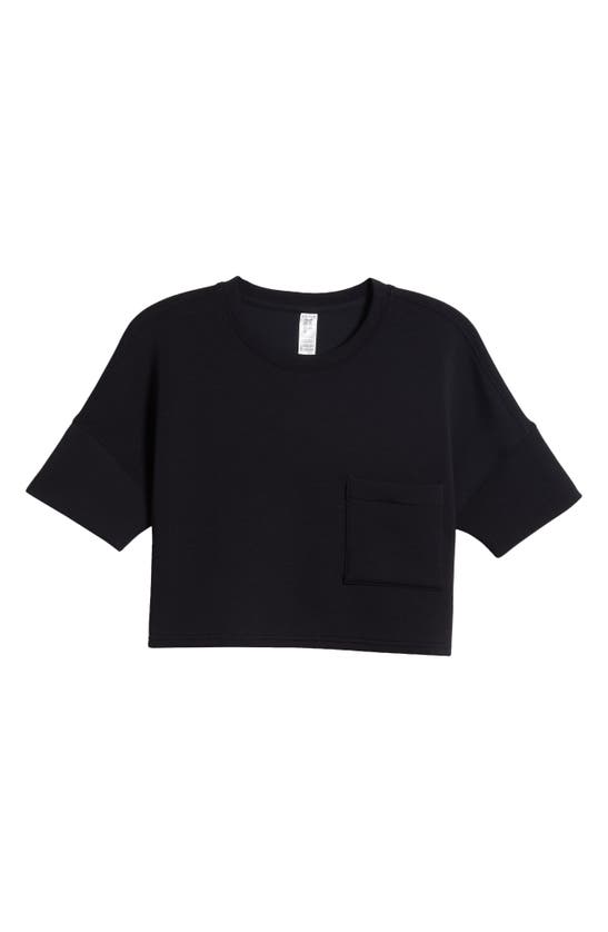 Spanx Airessentials Crop Pocket T-shirt In Black