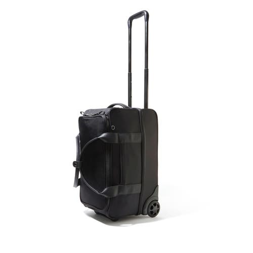 Shop Baggallini Gramercy Carry-on Travel Roller Duffel Bag In Black