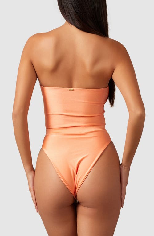 Shop Mbm Swim Zen One-piece Swimsuit In Coral