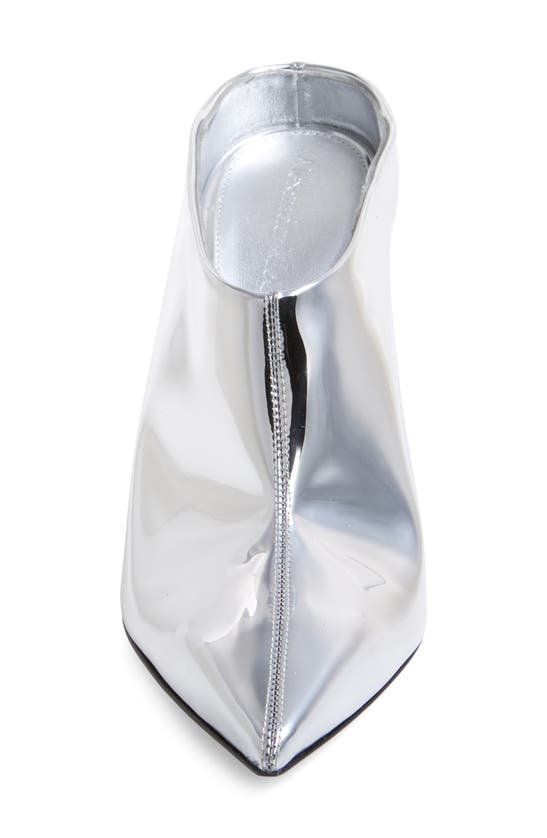 Shop Alexander Mcqueen Thorn Pointed Toe Mule In Silver